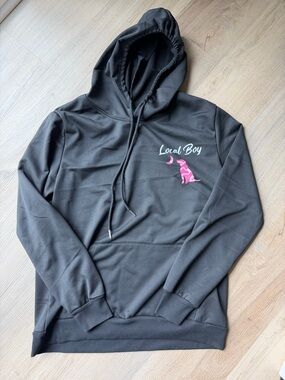 News Hoodie w Local Boy Pink Graphics